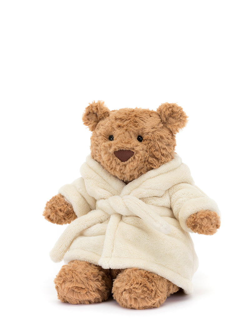 Bartholomew bear in bathrobe, soft toy (26cm)