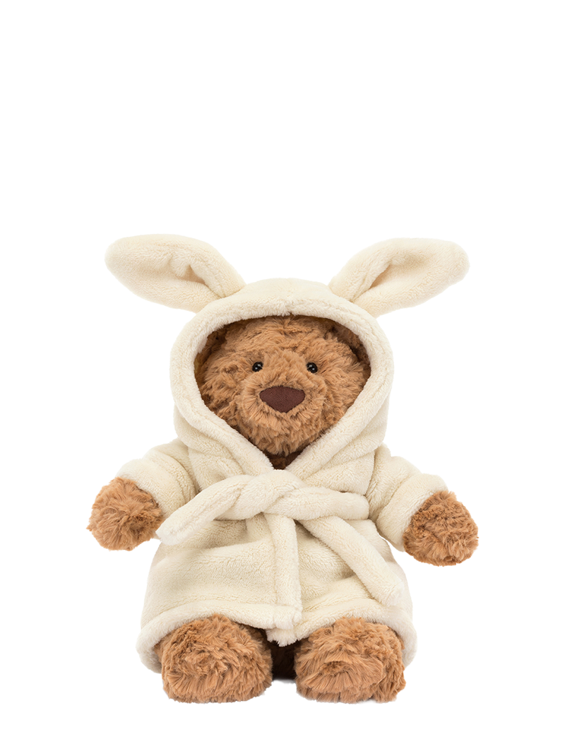 Bartholomew bear in bathrobe, soft toy (26cm)