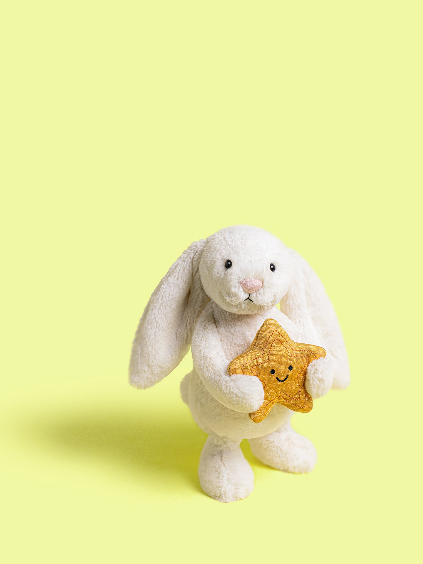 Cream Bunny with Star soft toy (31cm)