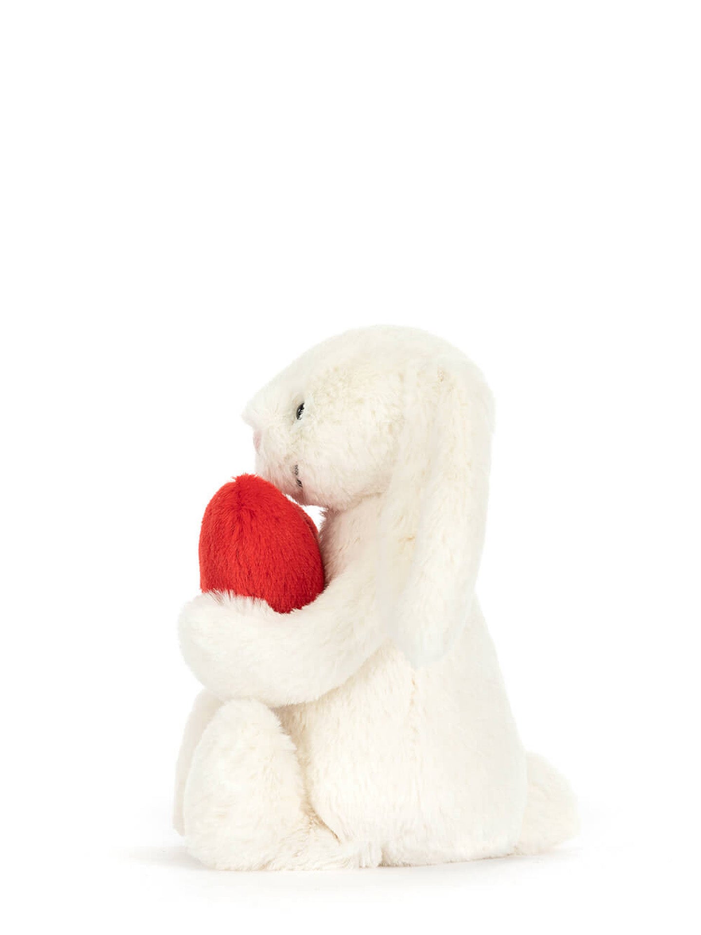 Bashful Red Love Heart Bunny, Medium
