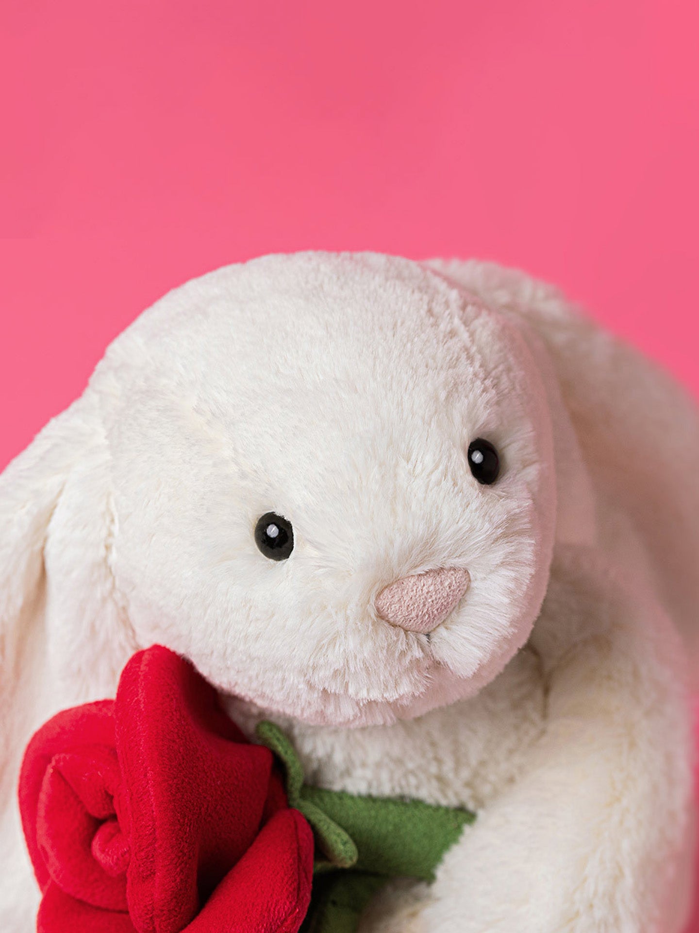 Cream bunny with rose