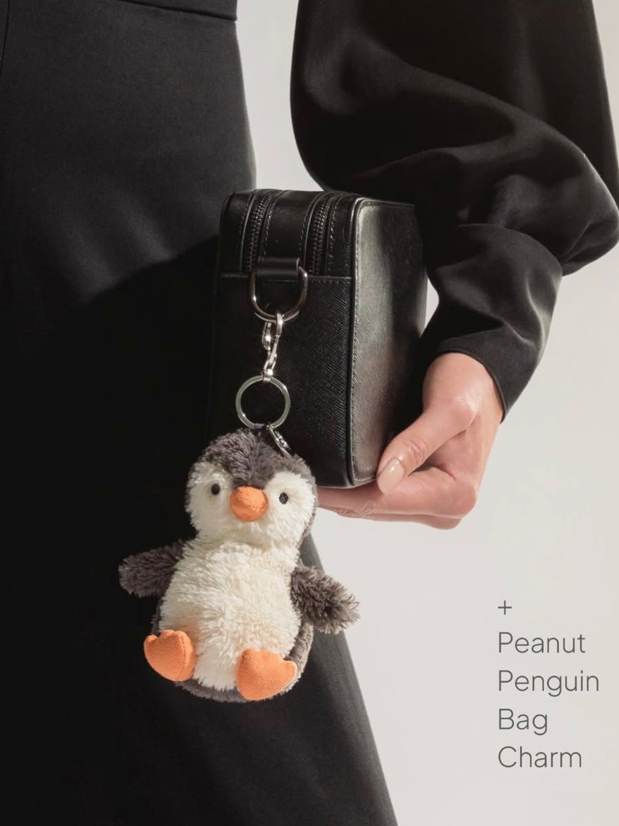 Peanut penguin bag charm
