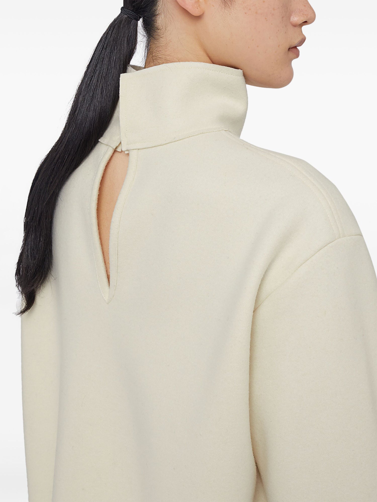 High-Neck Shirt, chalk