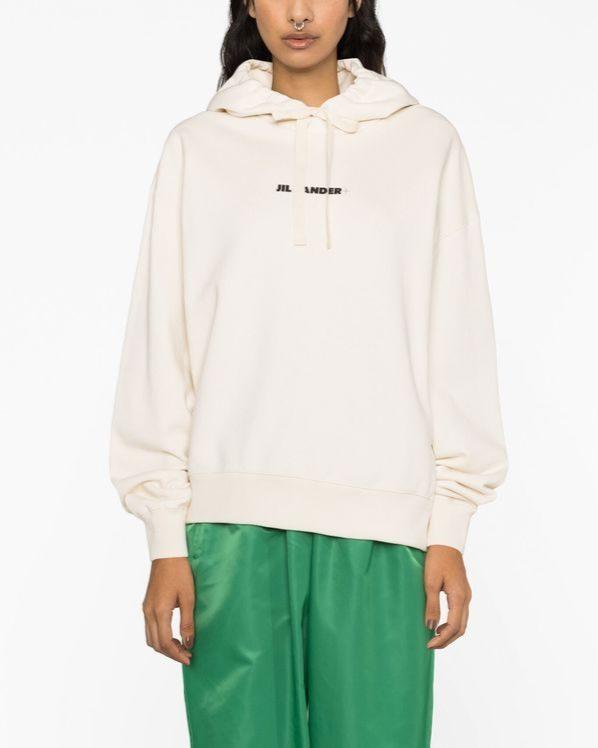 Hooded Logo Sweatshirt, ivory