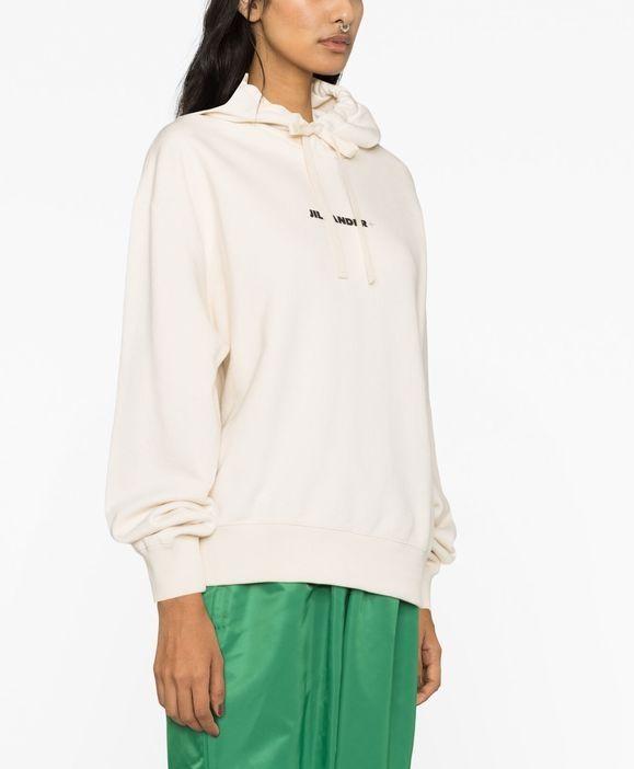 Hooded Logo Sweatshirt, ivory