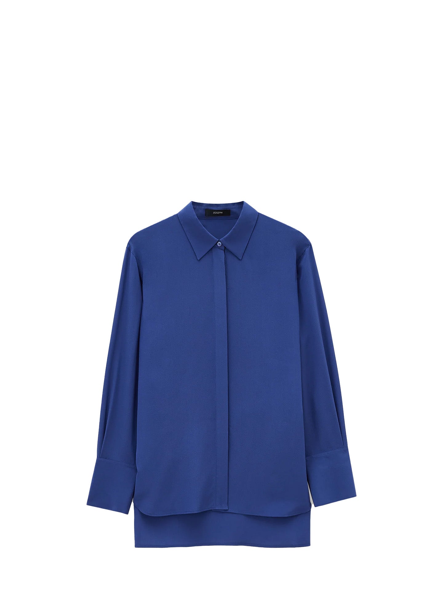 Bold Blouse Crepe De Soie, Cobalt Blue