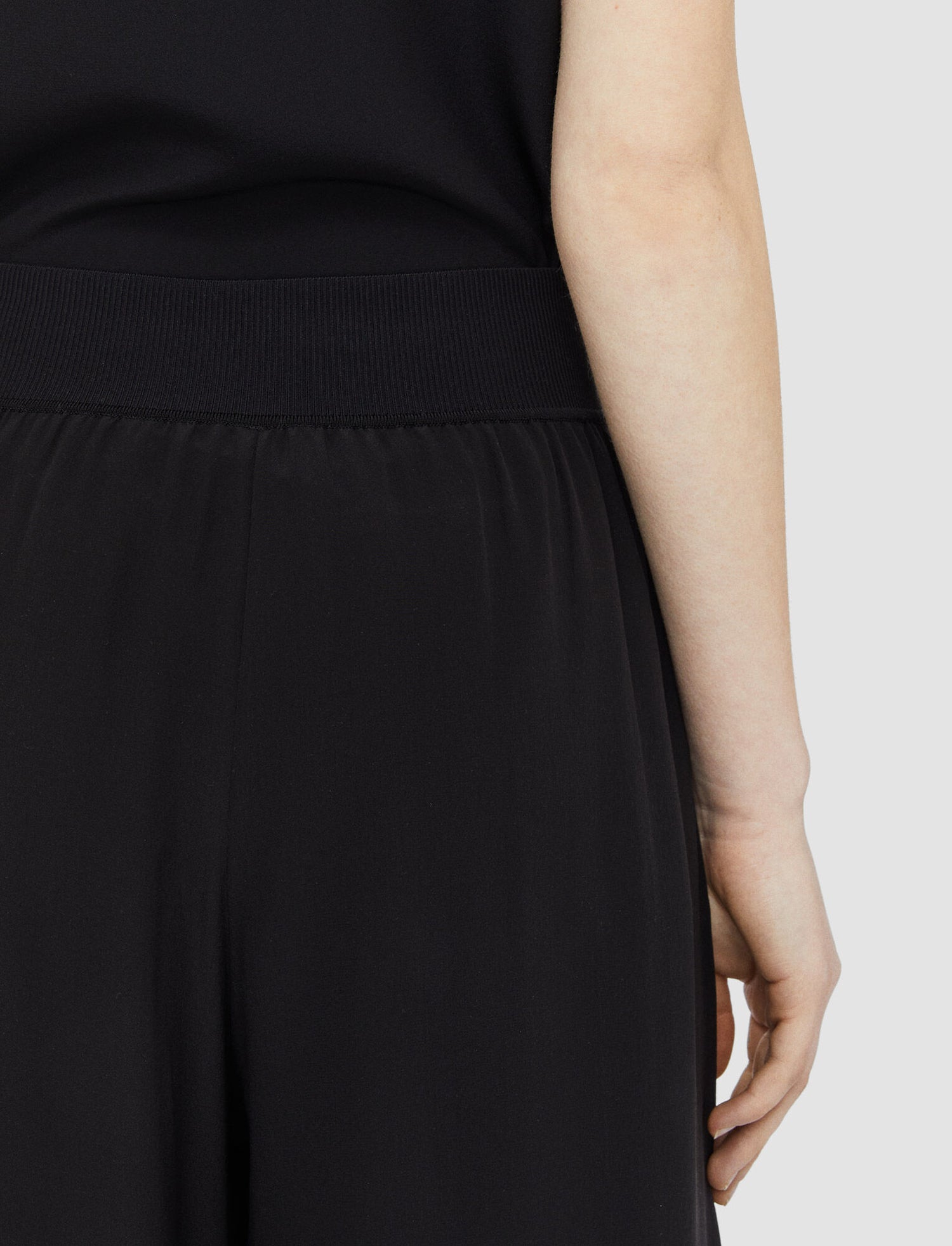 Crepe De Soie hulin pants, black