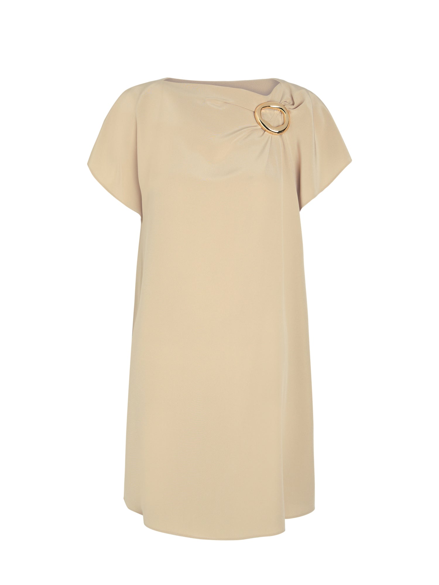 Anika mini dress satin twill, beige