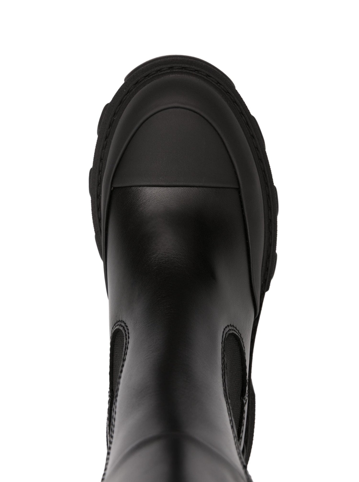 Cleated High Chelsea Boot Black Stitch, black