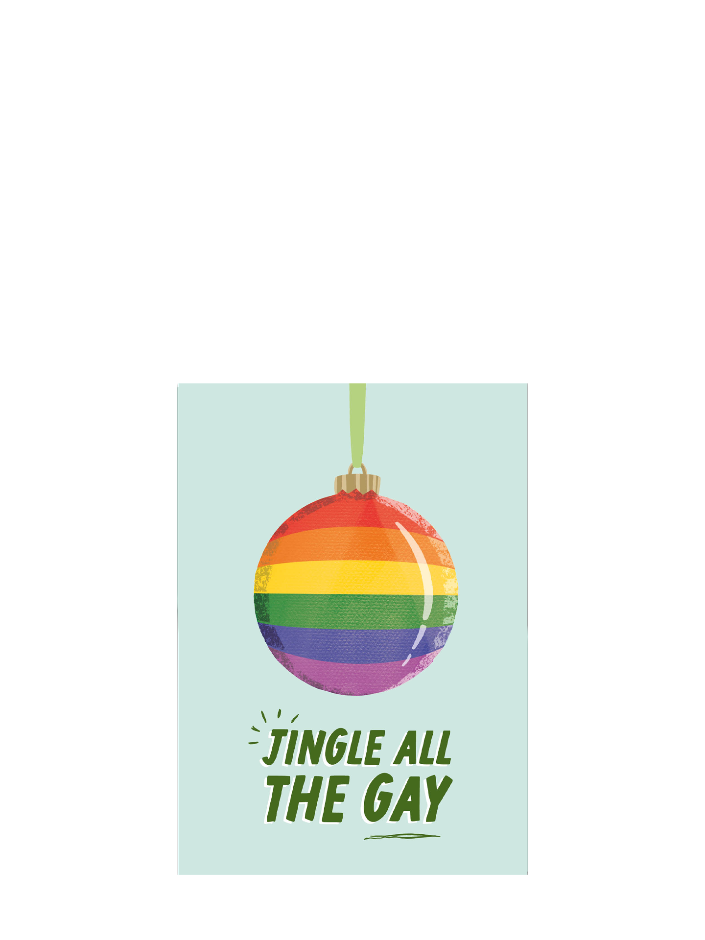 Jingle All the Gay happy holidays single card