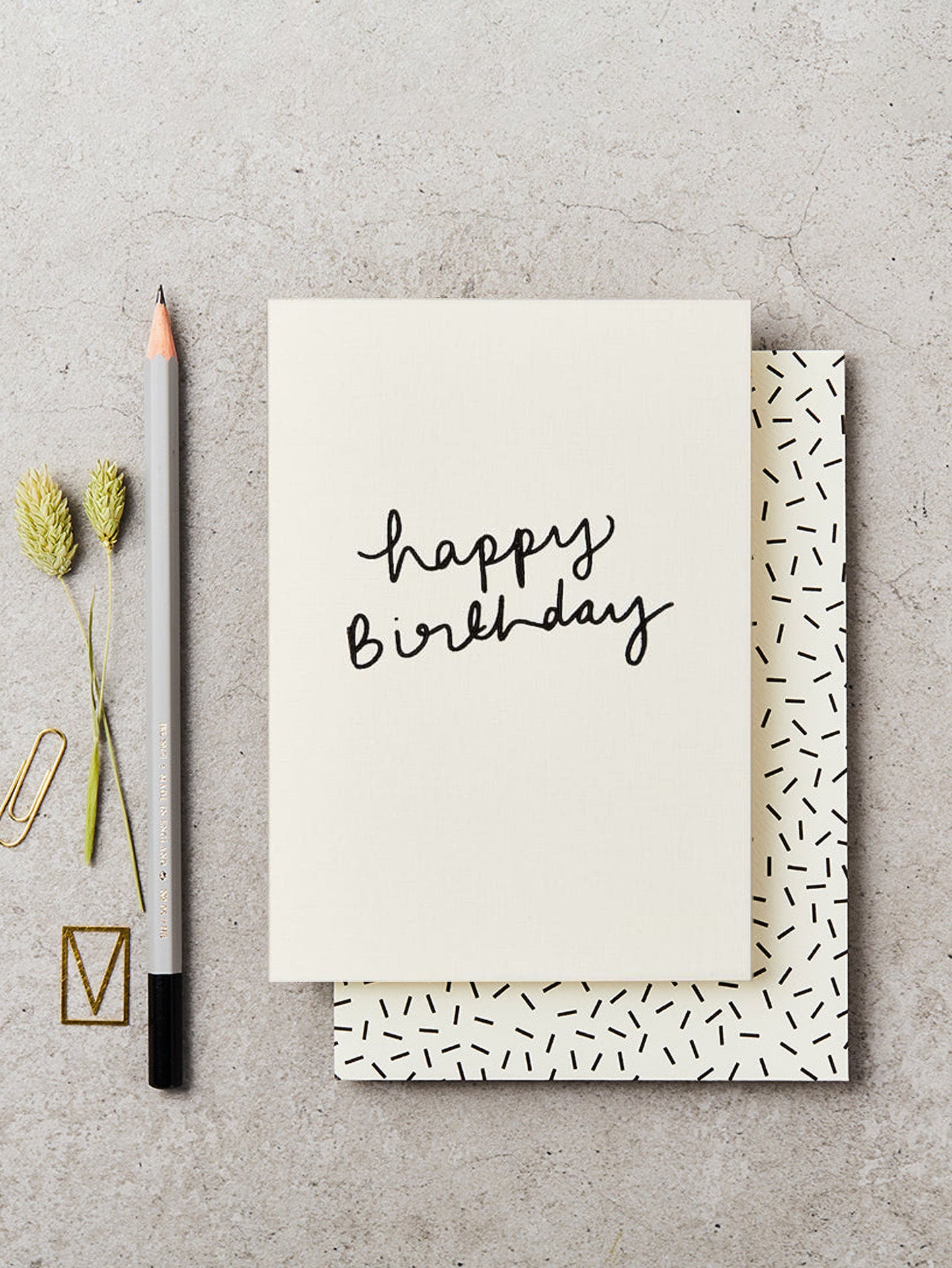 Happy birthday cursive birthday card