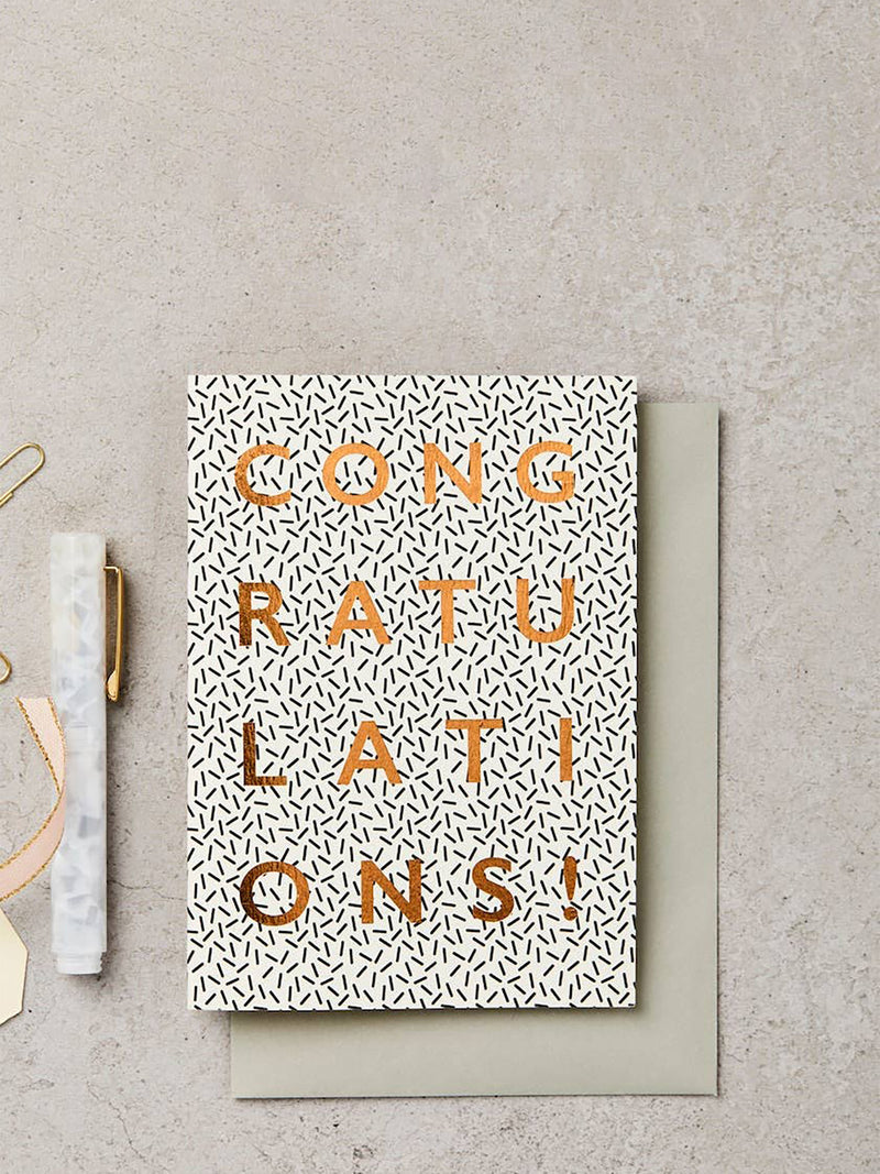 B&W congratulations card for all occasions