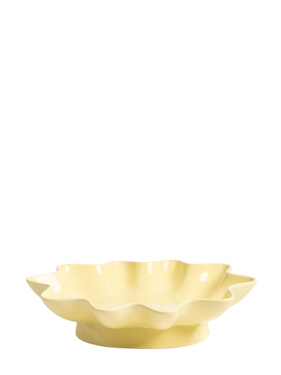 Oval Sun ceramic bowl, butter yellow