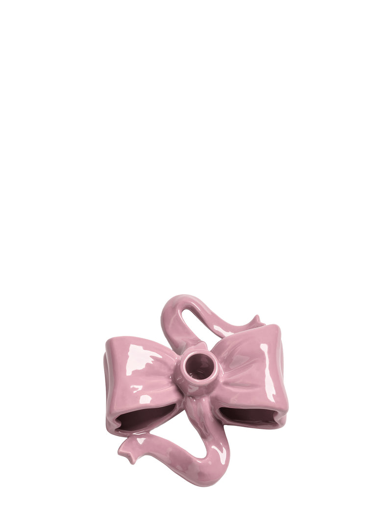 Ribbon candle holder, pink