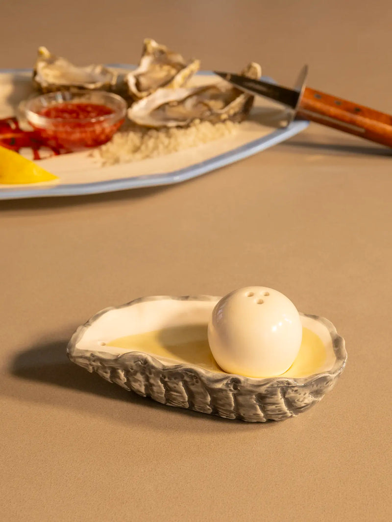 Oyster and pearl salt & pepper set