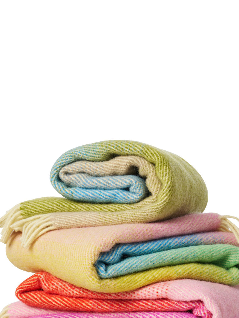 Aurora pastel dream woven throw, 100% lambswool