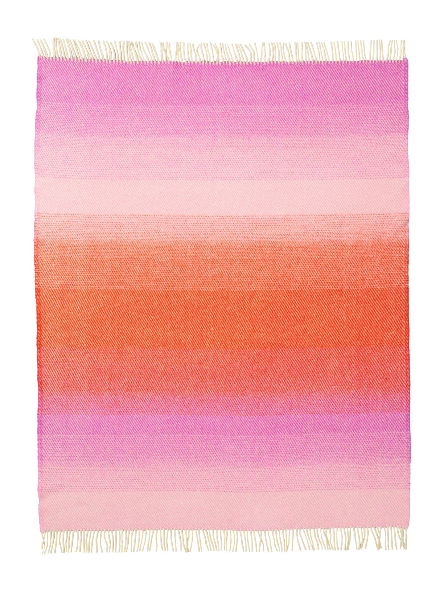 Aurora reddish pink woven throw, 100% lambswool