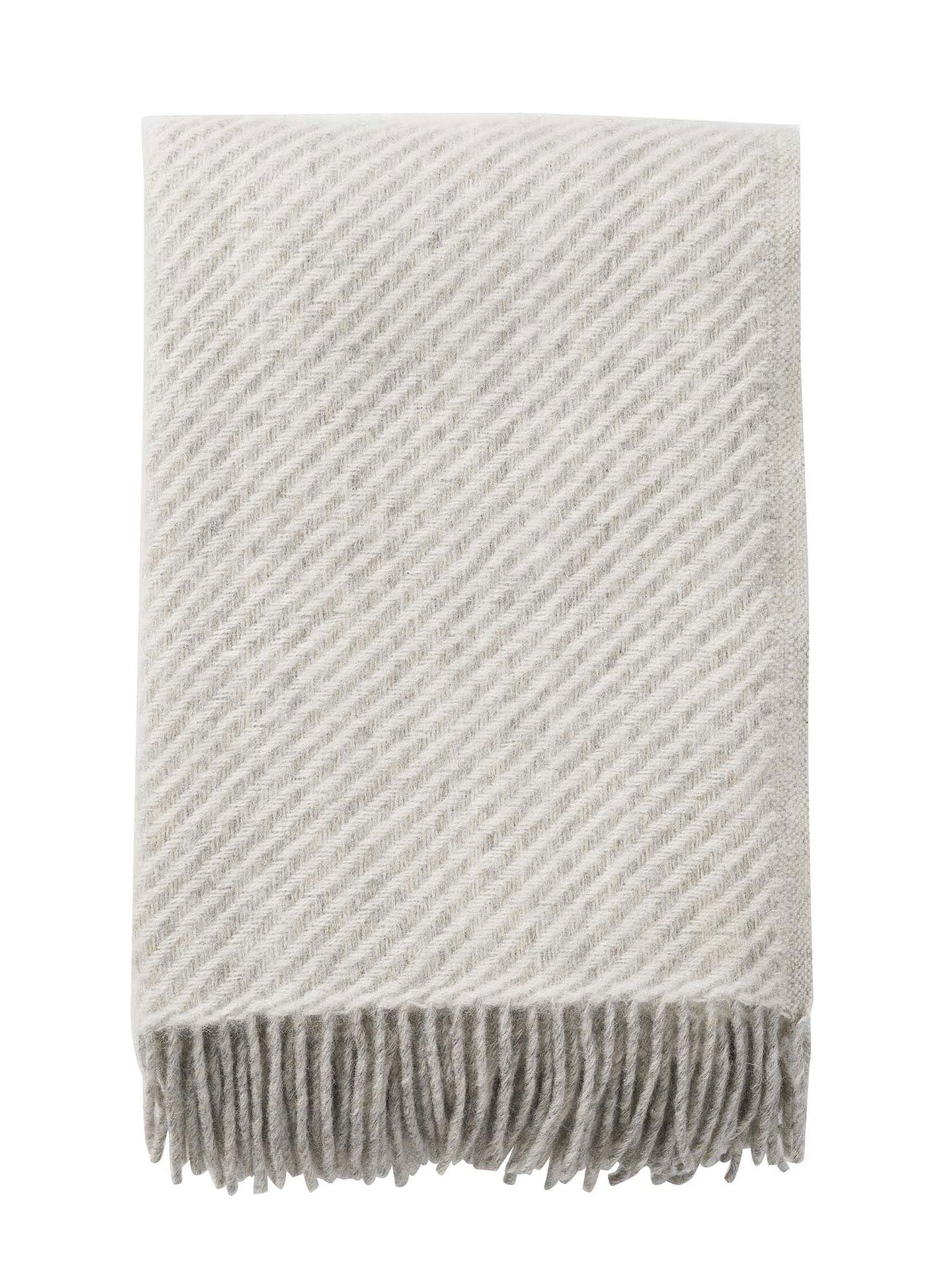 Carl woven throw (100% Swedish wool), white melange