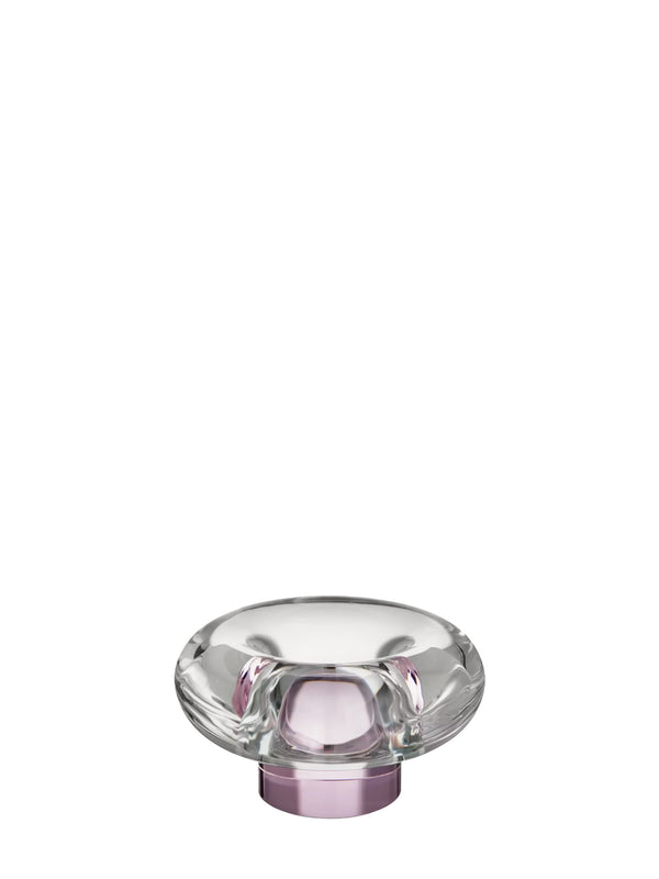 Orion glass votive candleholder, pink (6 cm)