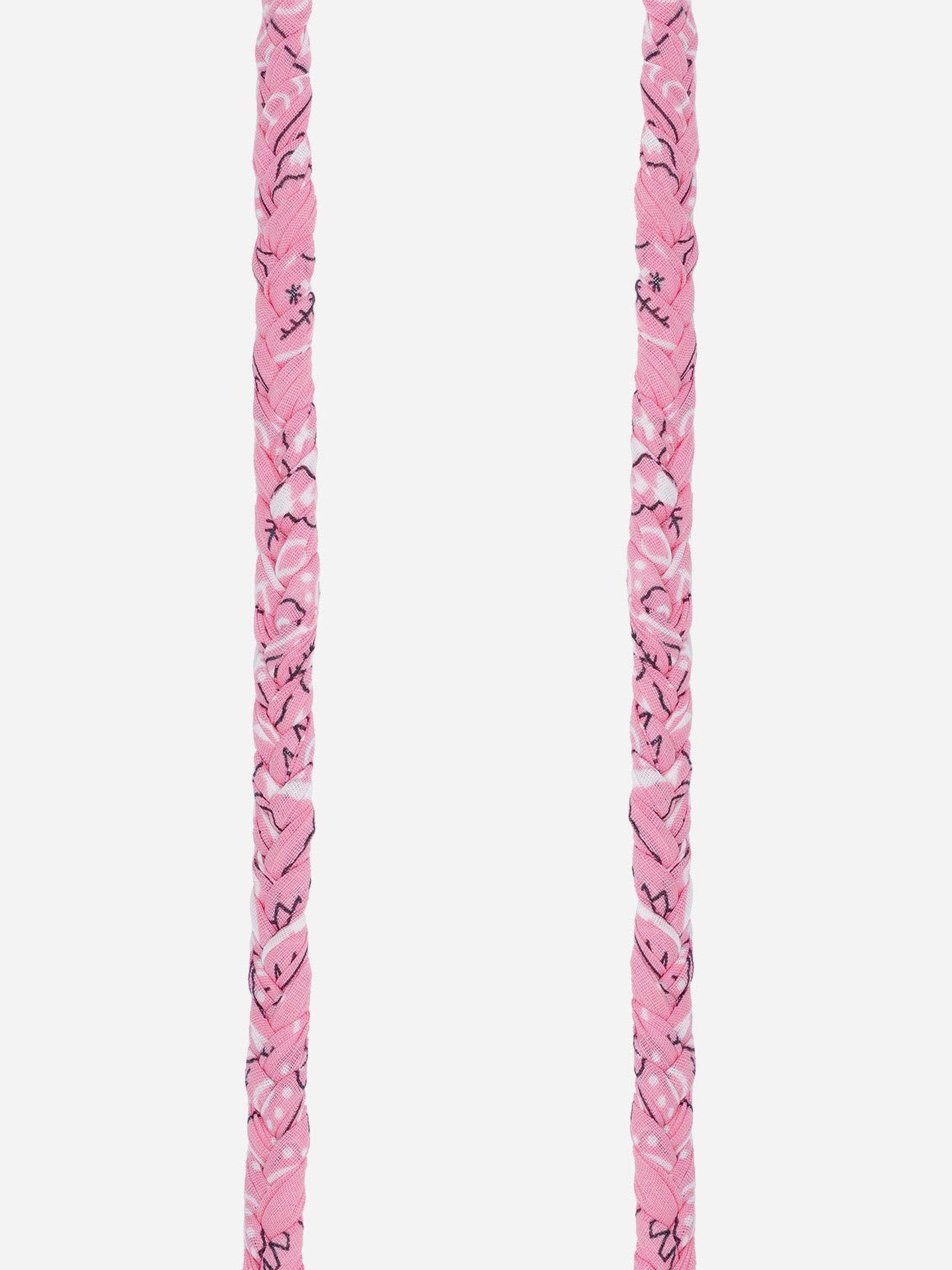 Della crossbody phone strap, braided pink bandana print