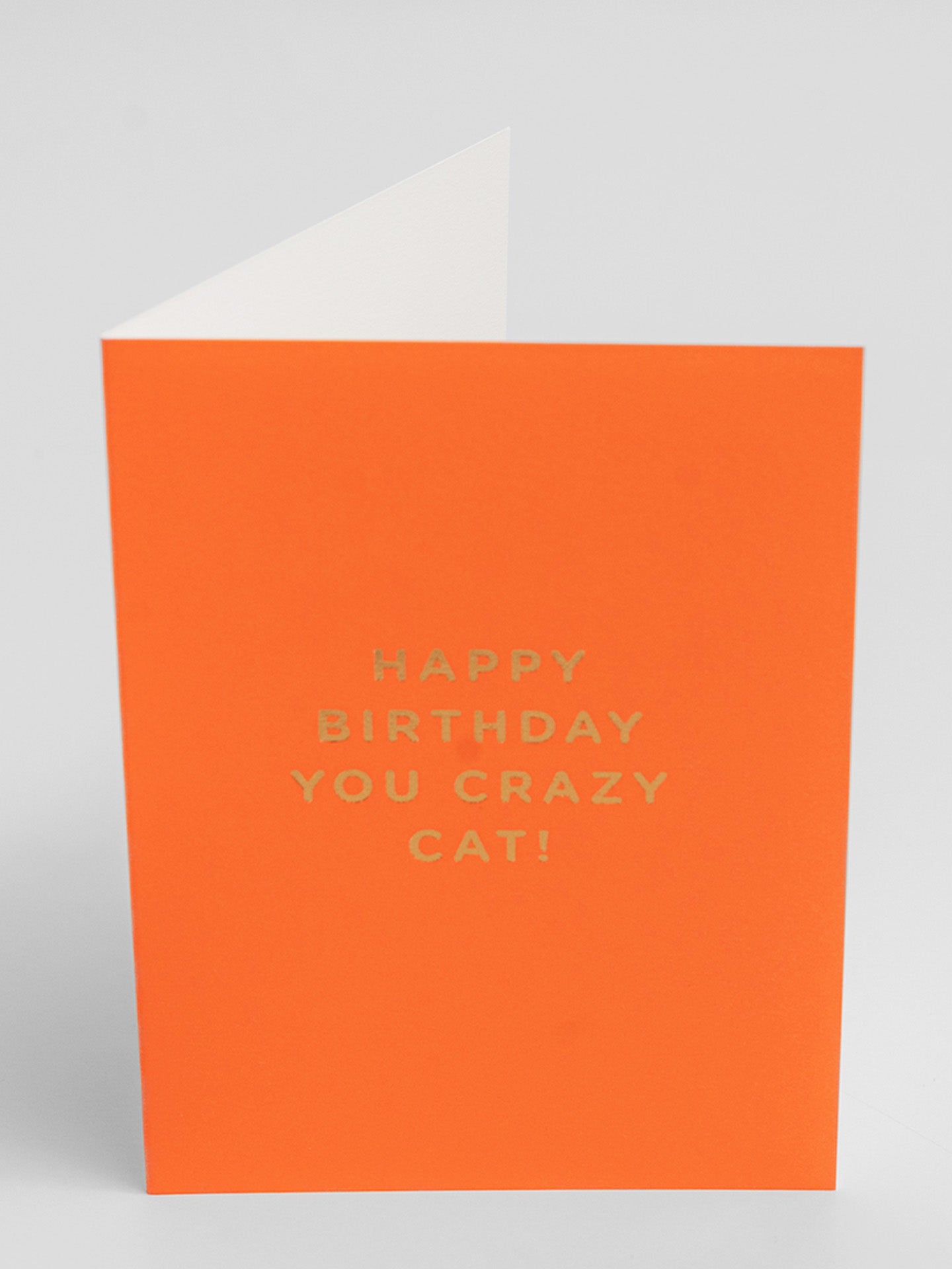 Happy Birthday You Crazy Cat, mini birthday card
