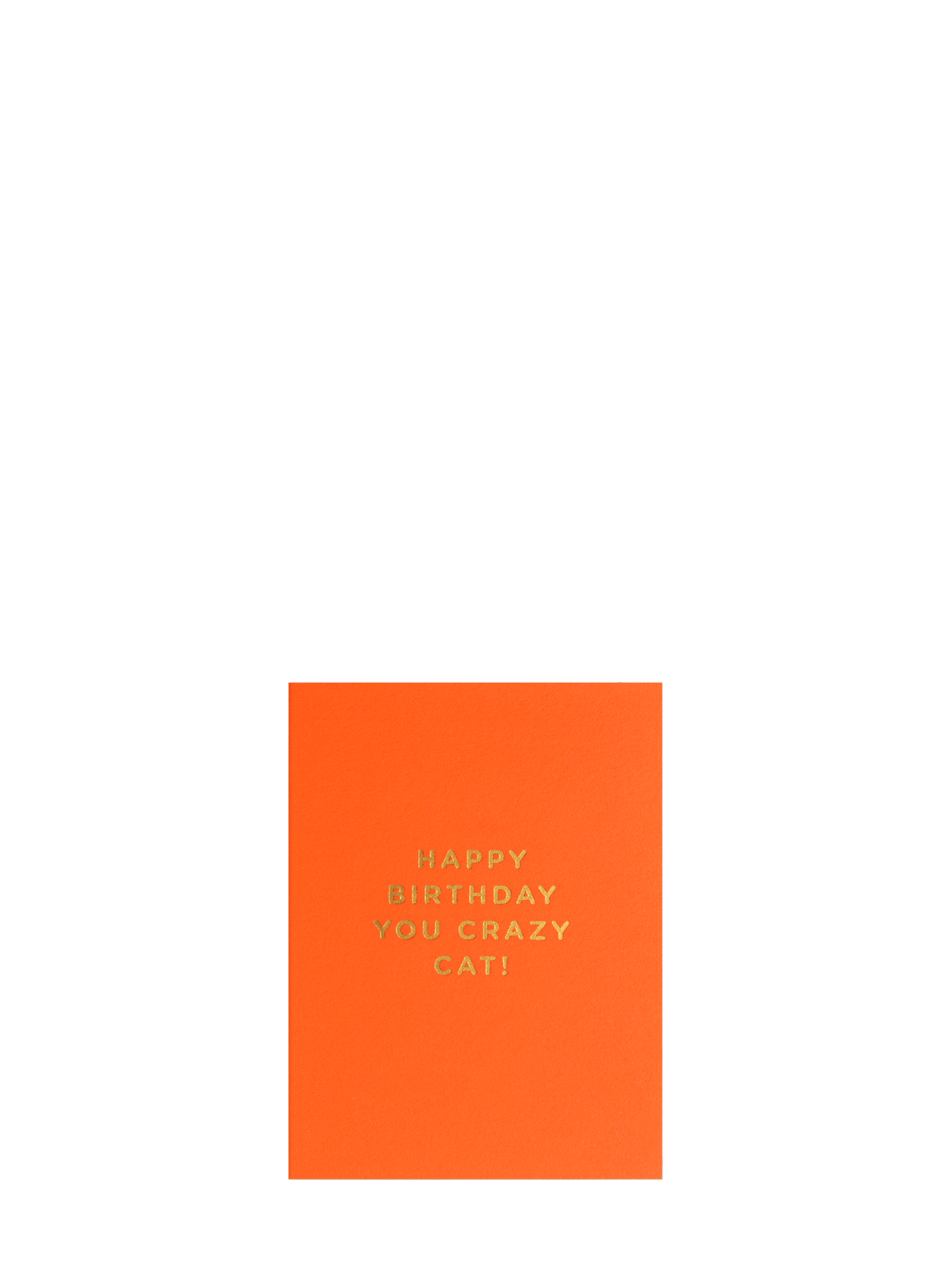 Happy Birthday You Crazy Cat, mini birthday card
