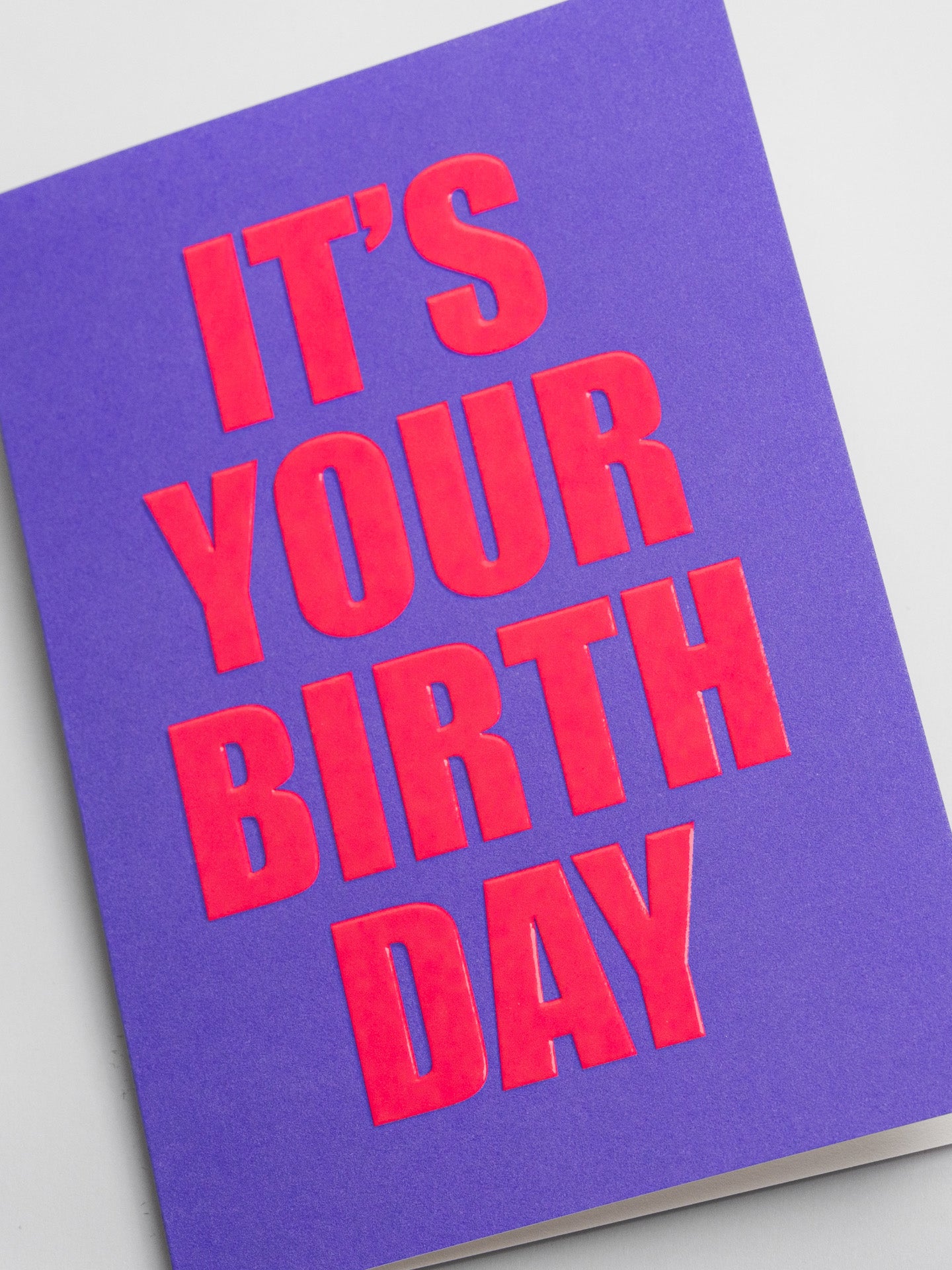 It's birthday bold neon birthday card