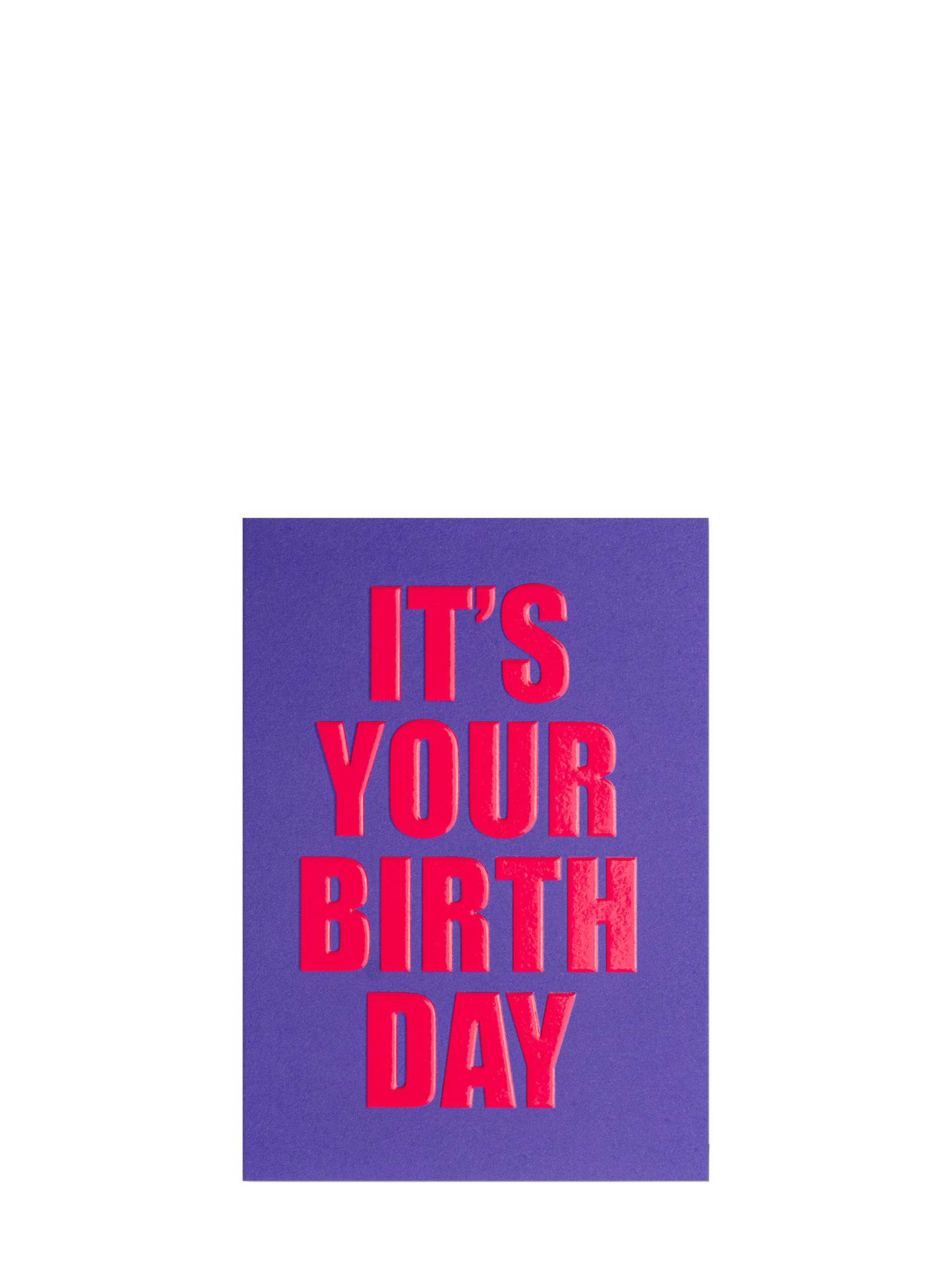 It's birthday bold neon birthday card