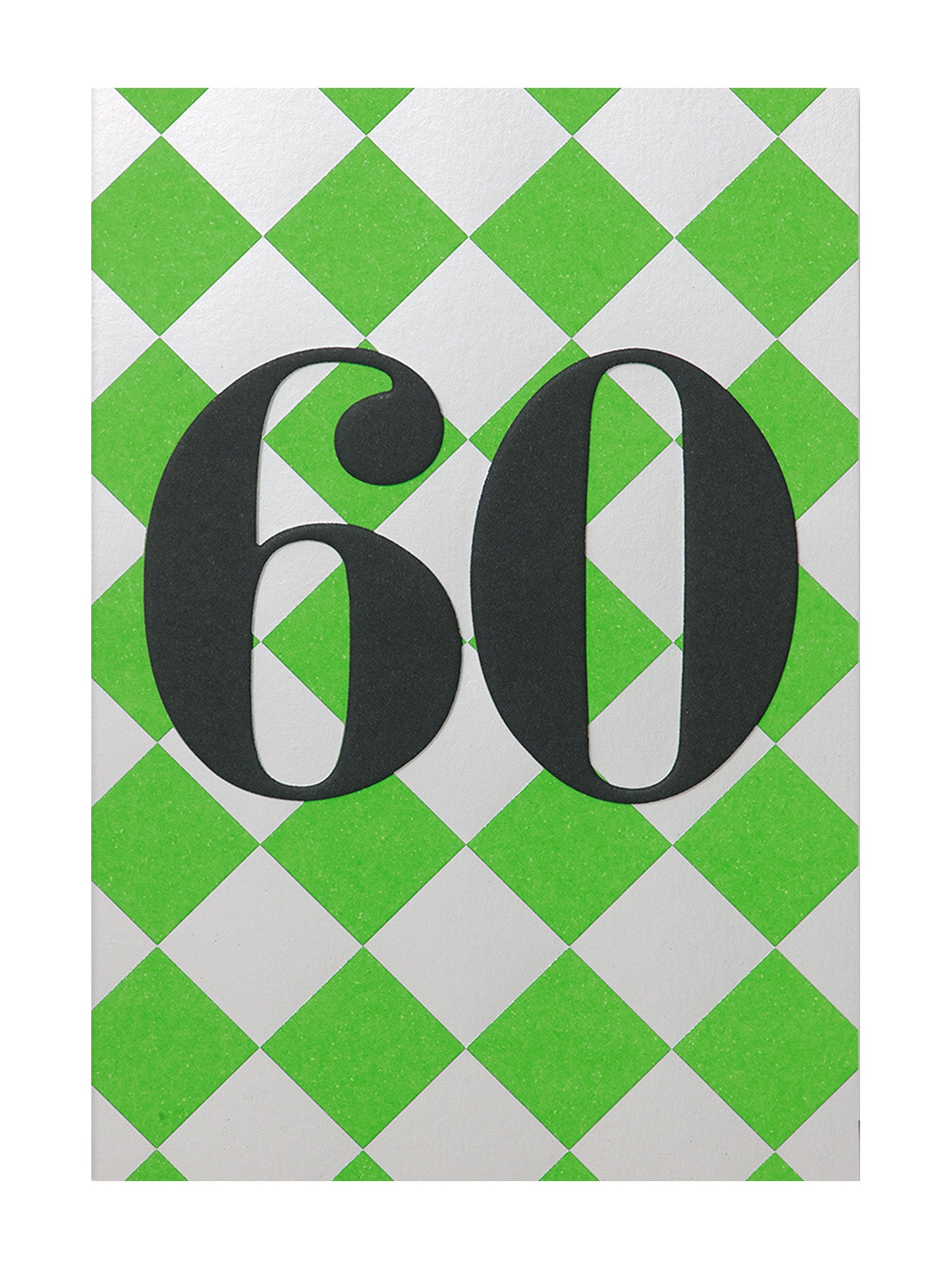 60th checkers patterned milestone birthday card by Kelly Hyatt