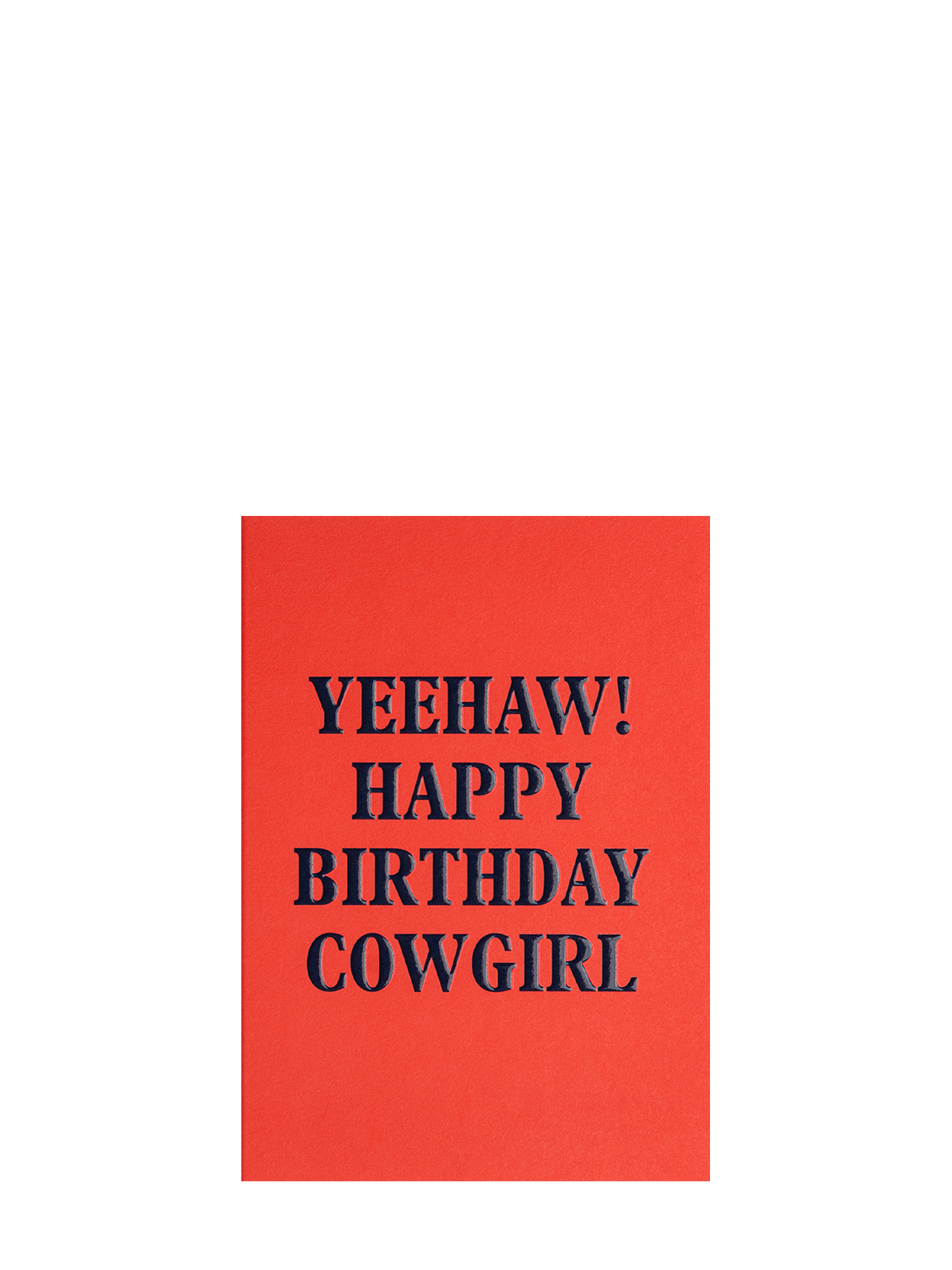 Yeehaw cowgirl birthday card by Postco