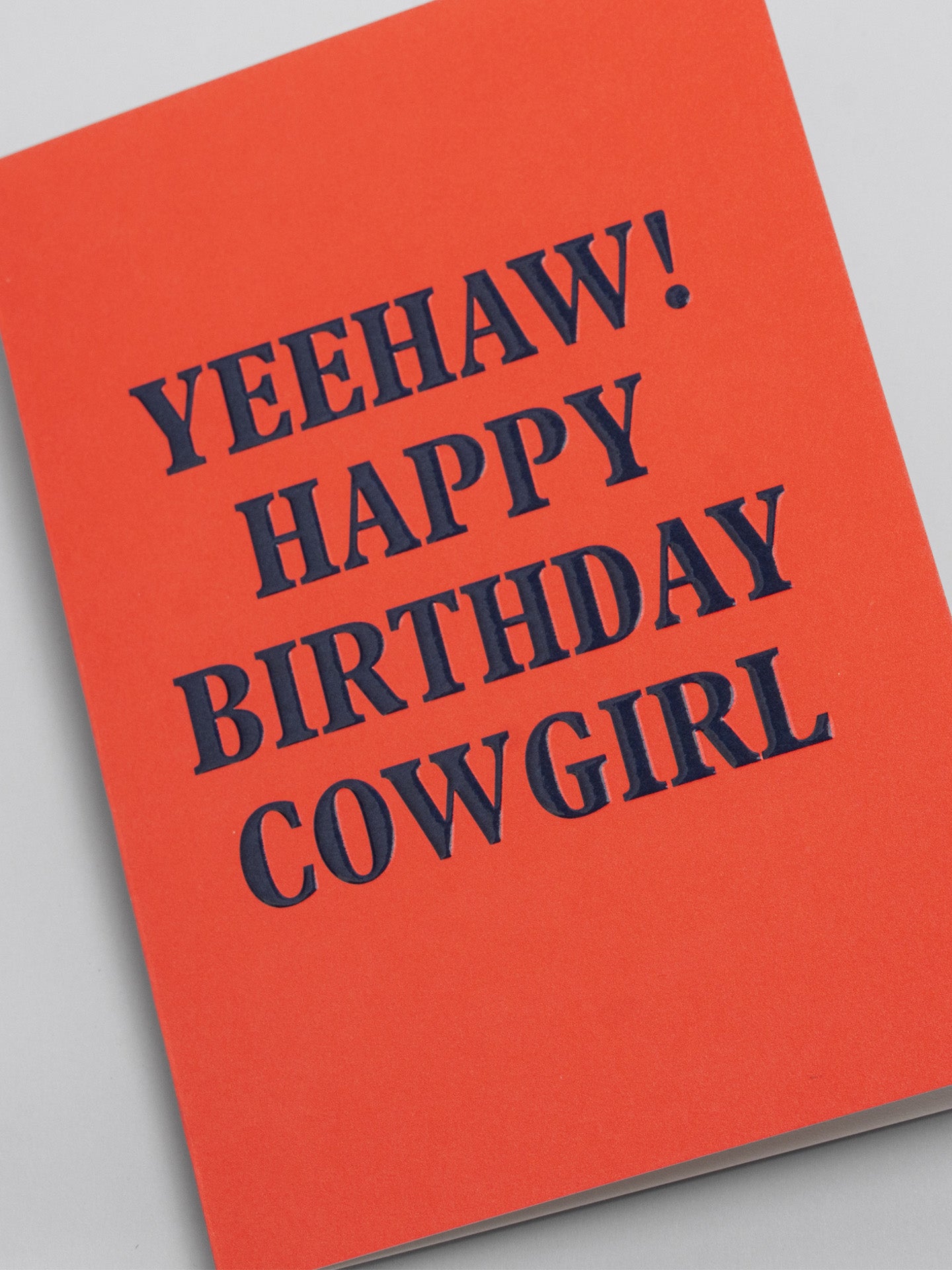 Yeehaw cowgirl birthday card by Postco
