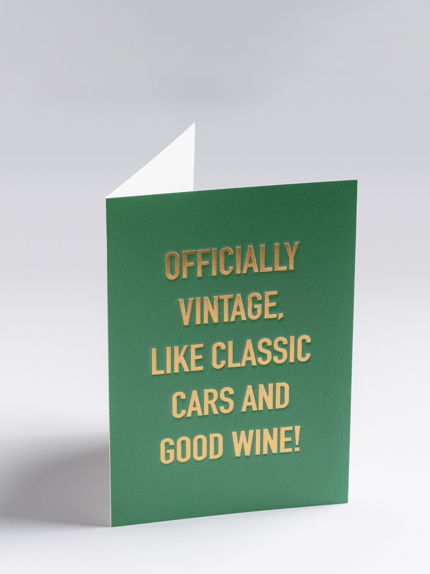Vintage: Like classic cars and good wine birthday card