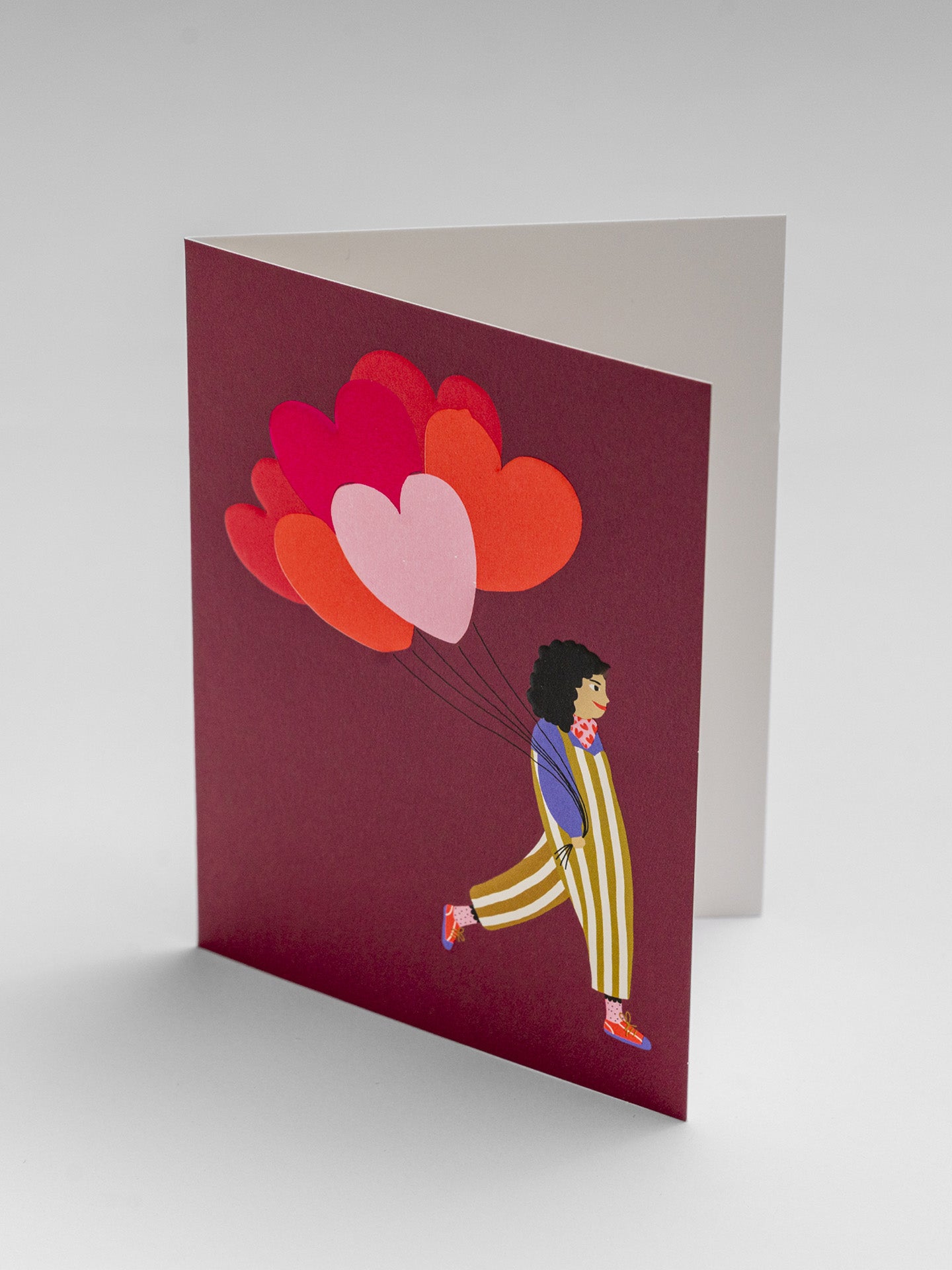 Balloons illustrated mini celebration card for all occasions by Jennifer Bouron