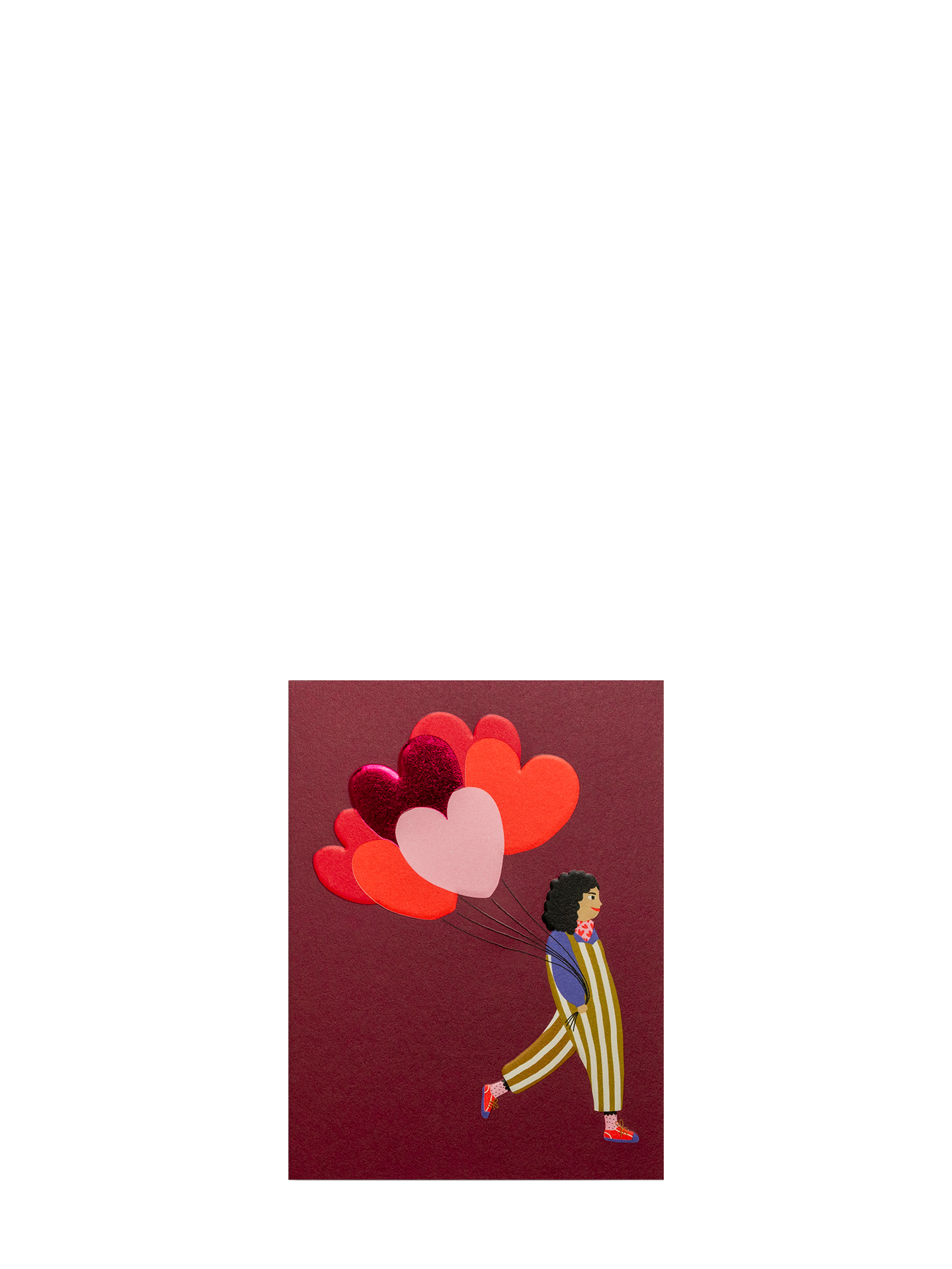 Balloons illustrated mini celebration card for all occasions by Jennifer Bouron