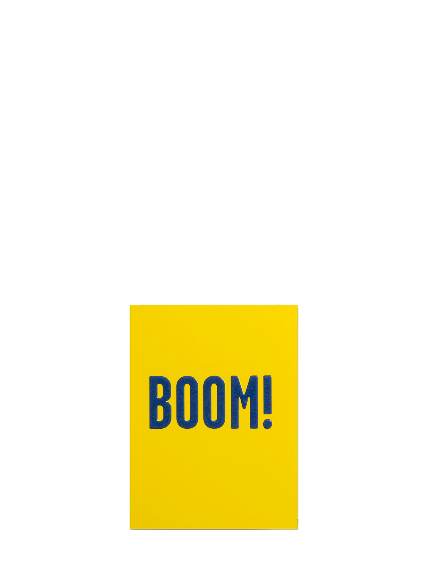 Boom! yellow mini card for all occasions