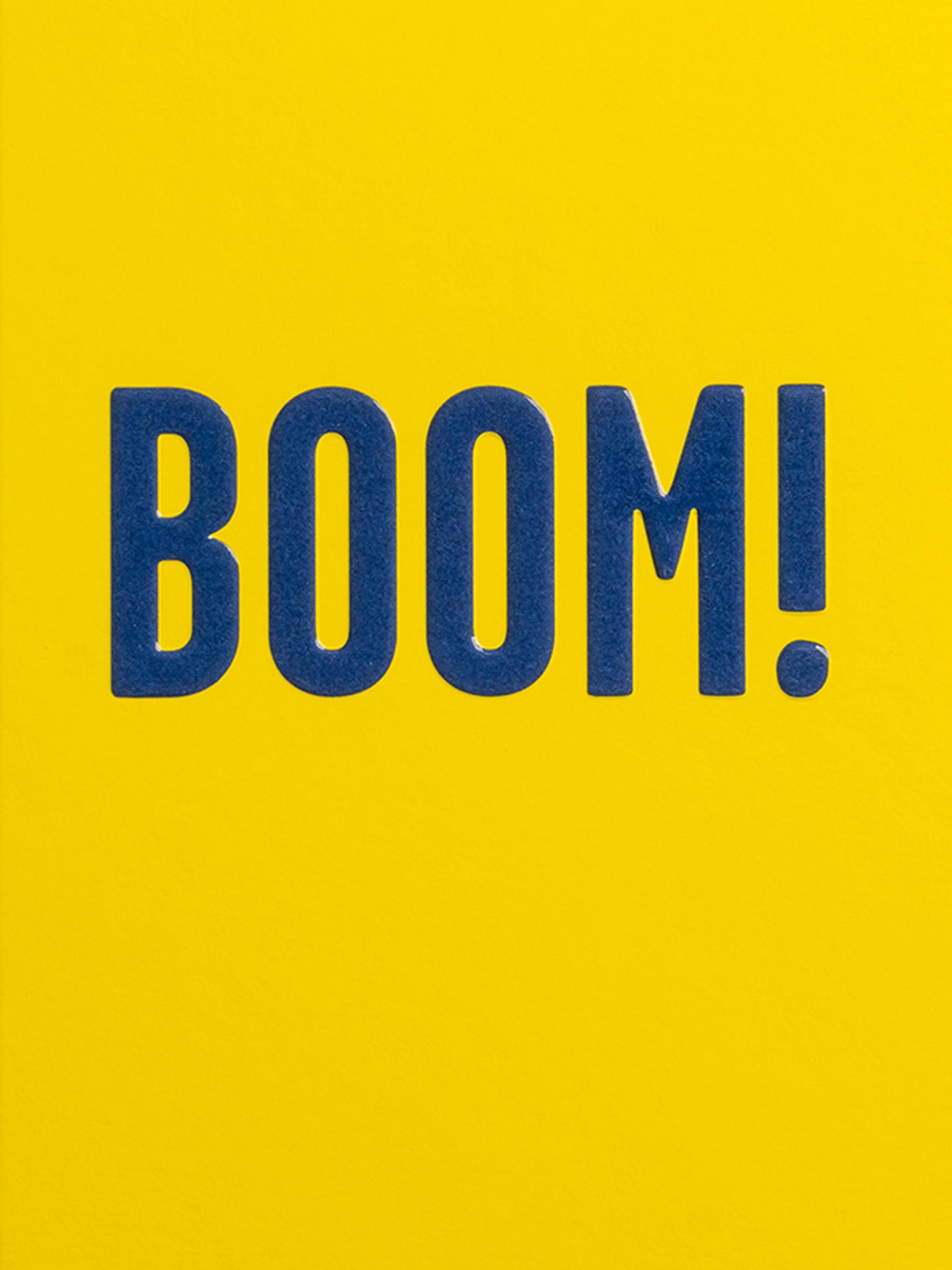 Boom! yellow mini card for all occasions