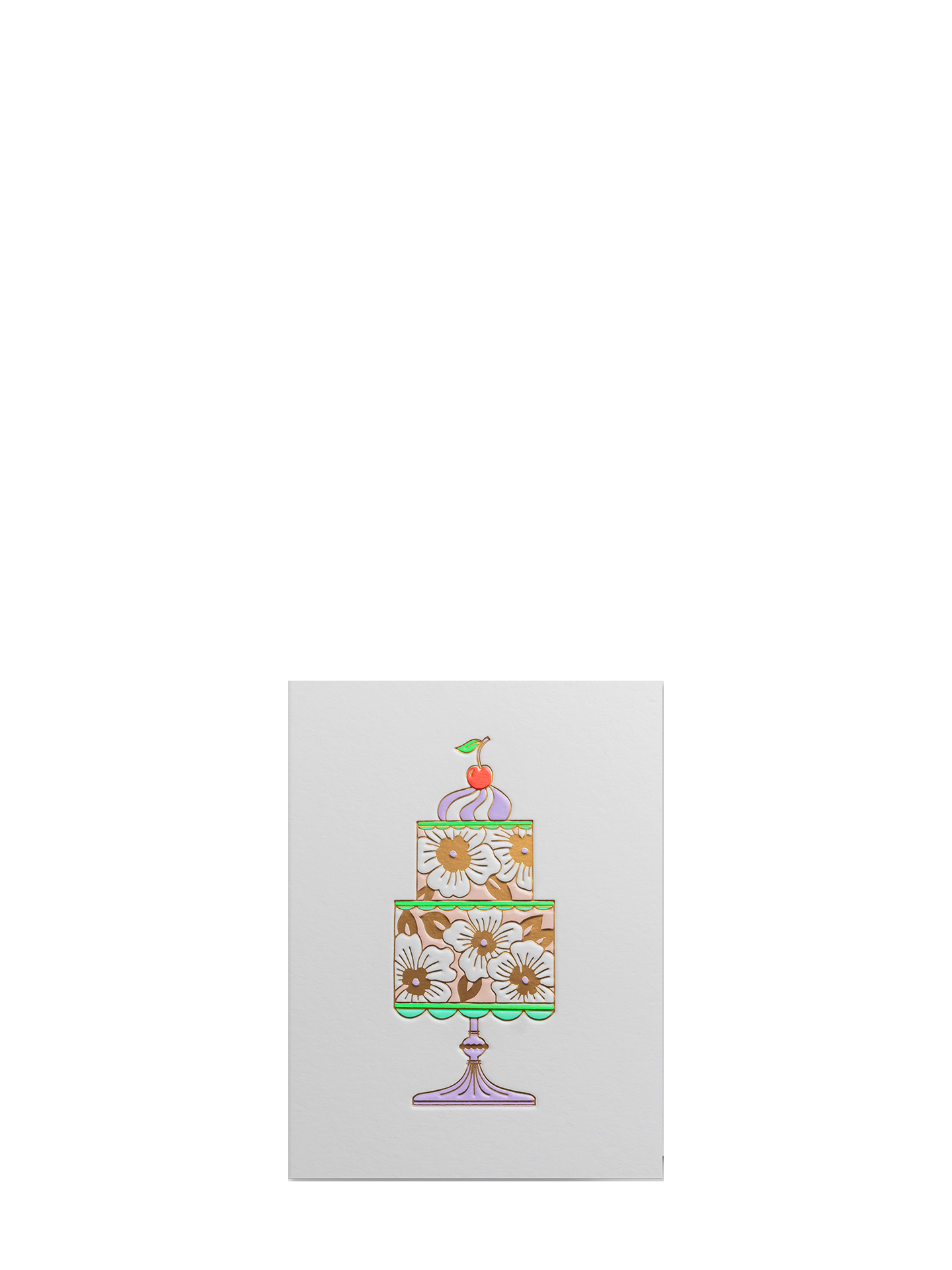 Decorative floral cake illustrated mini celebration card for all occasions by Hanna Werning