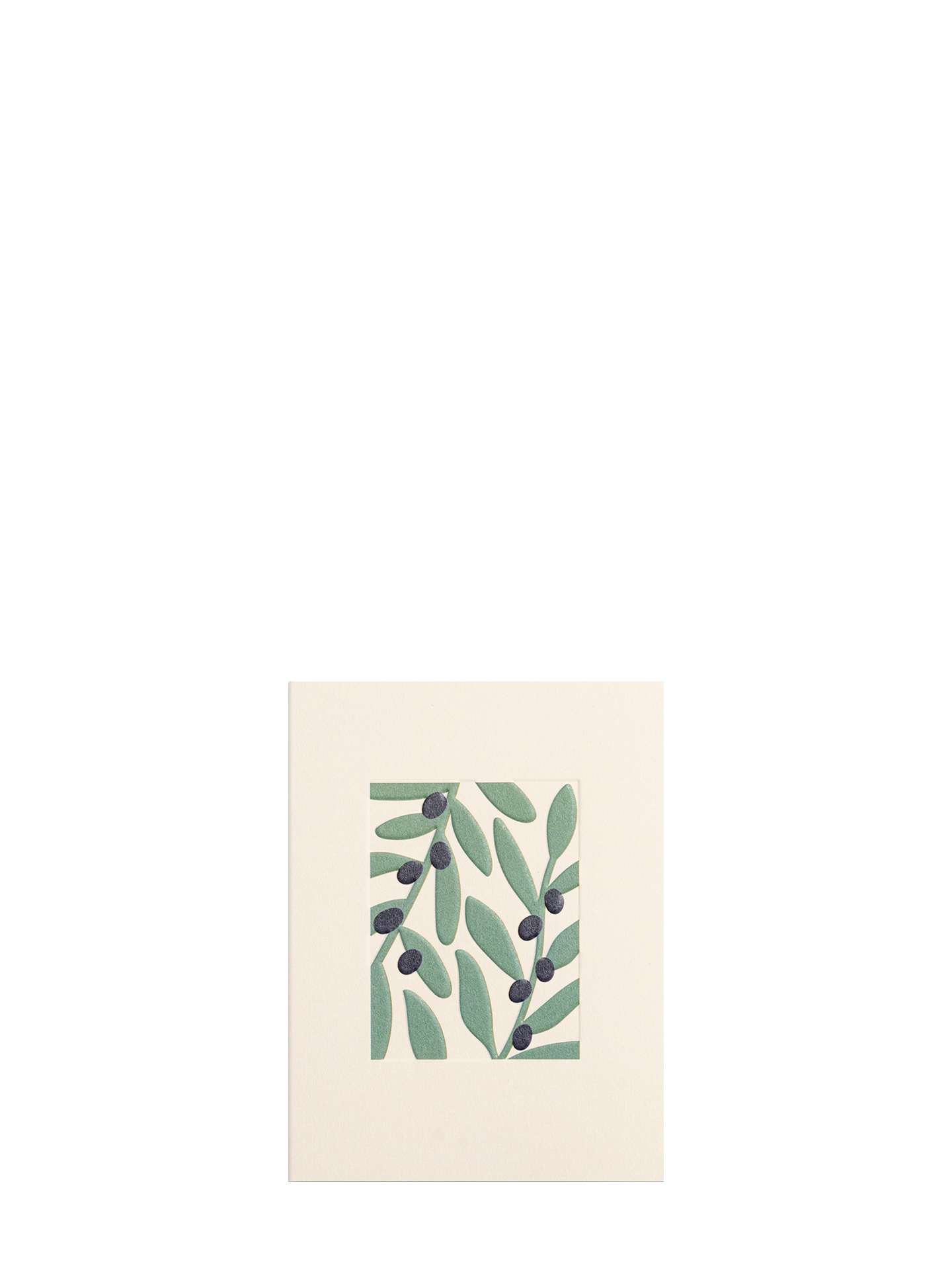 Minimalist graphic olives mini card for all occasions
