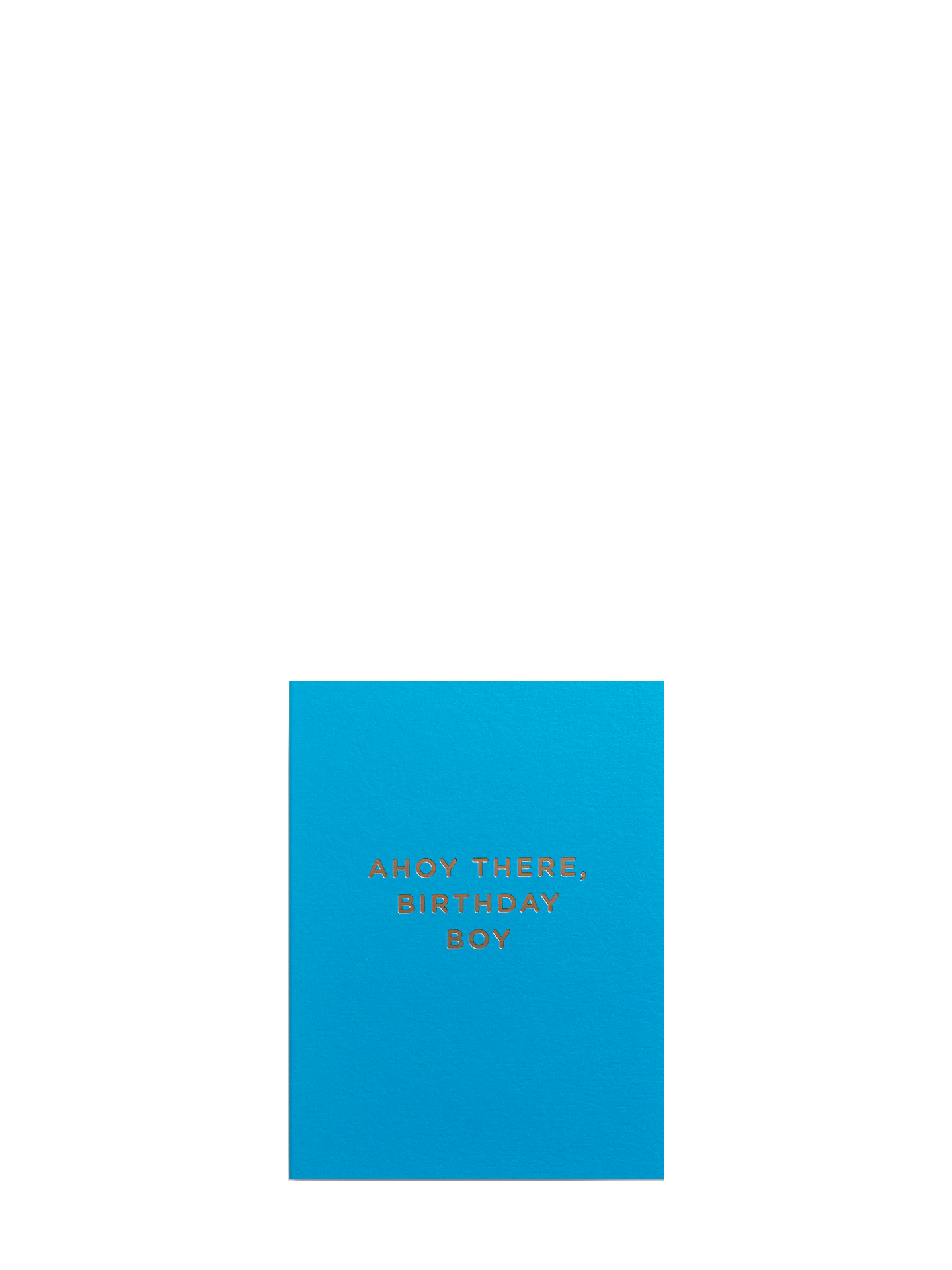 Ahoy boy blue birthday mini card by Cherished