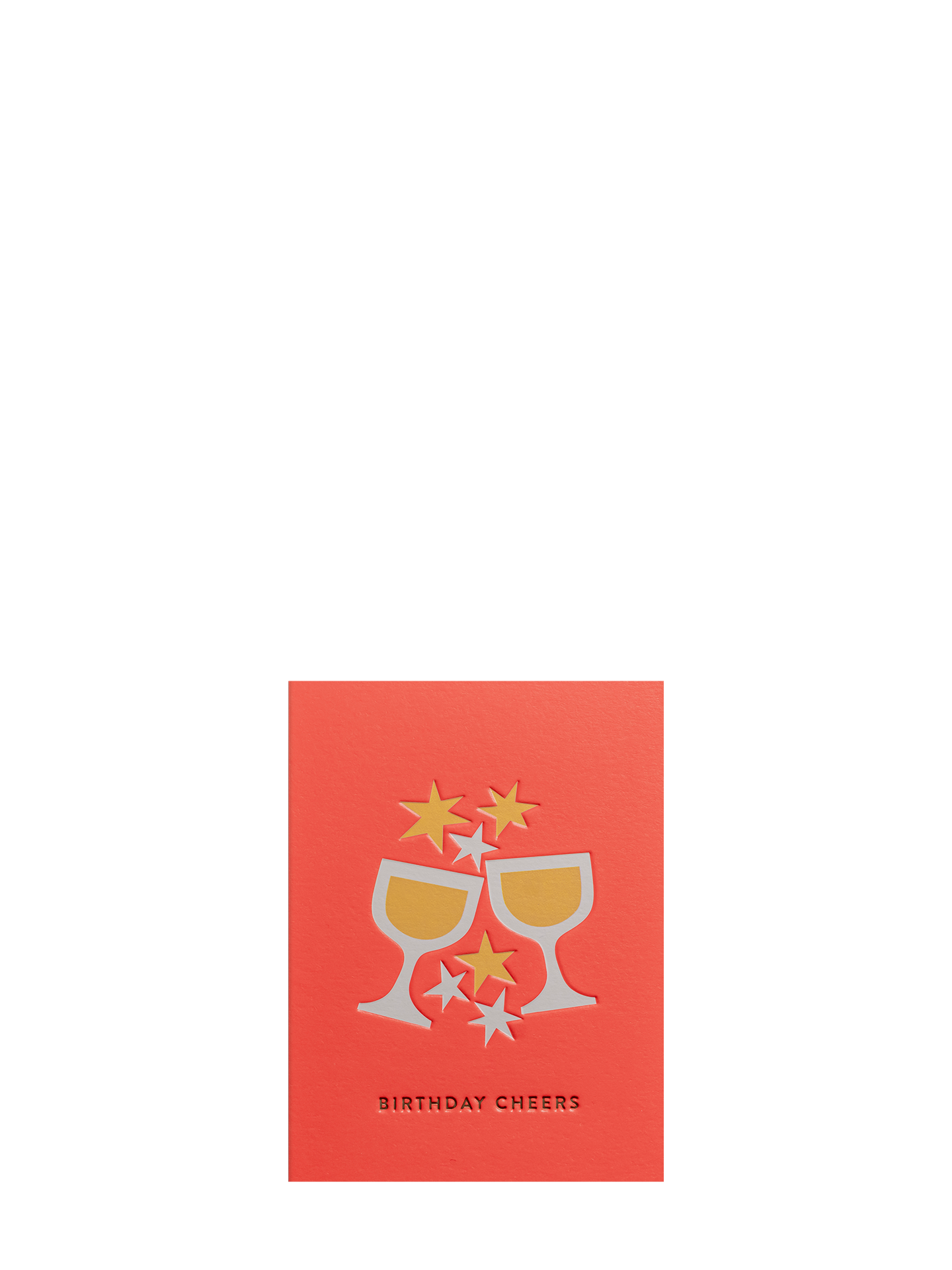 Birthday cheers sparkly toasting mini birthday card by Ryan Chapman