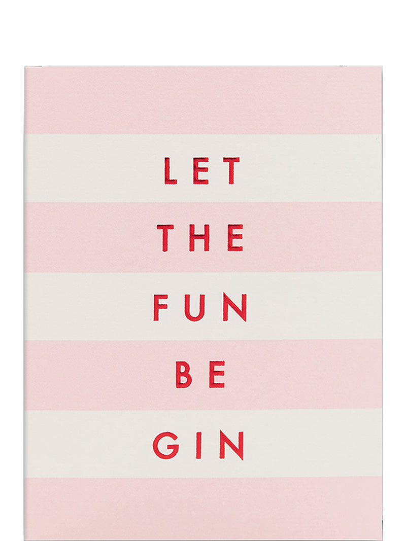 Let the fun be gin, pink mini card for all occasions