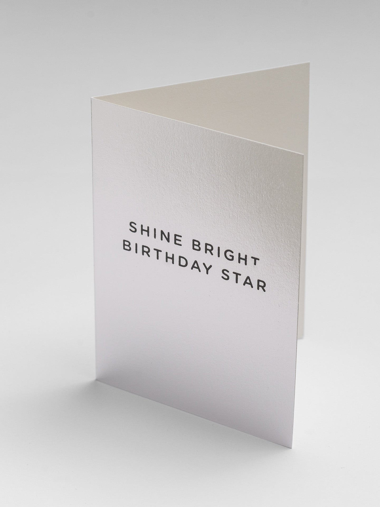 Shine bright star silver mini birthday card