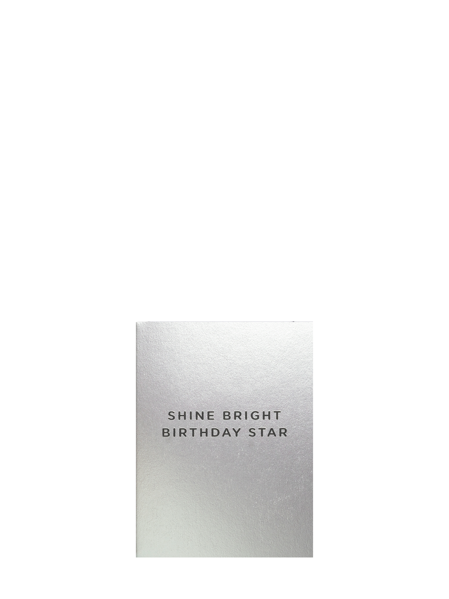 Shine bright star silver mini birthday card