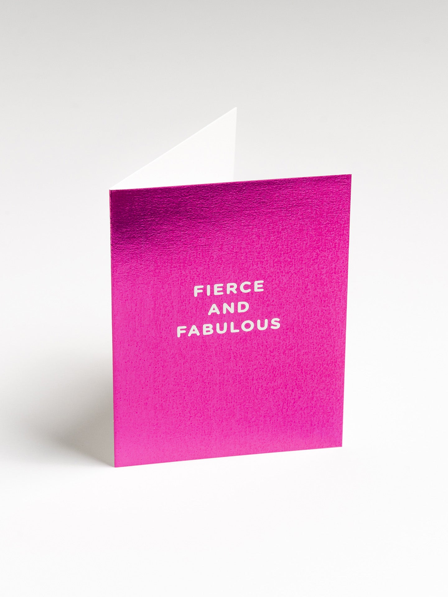 Fierce fab shiny pink love & friendship mini card