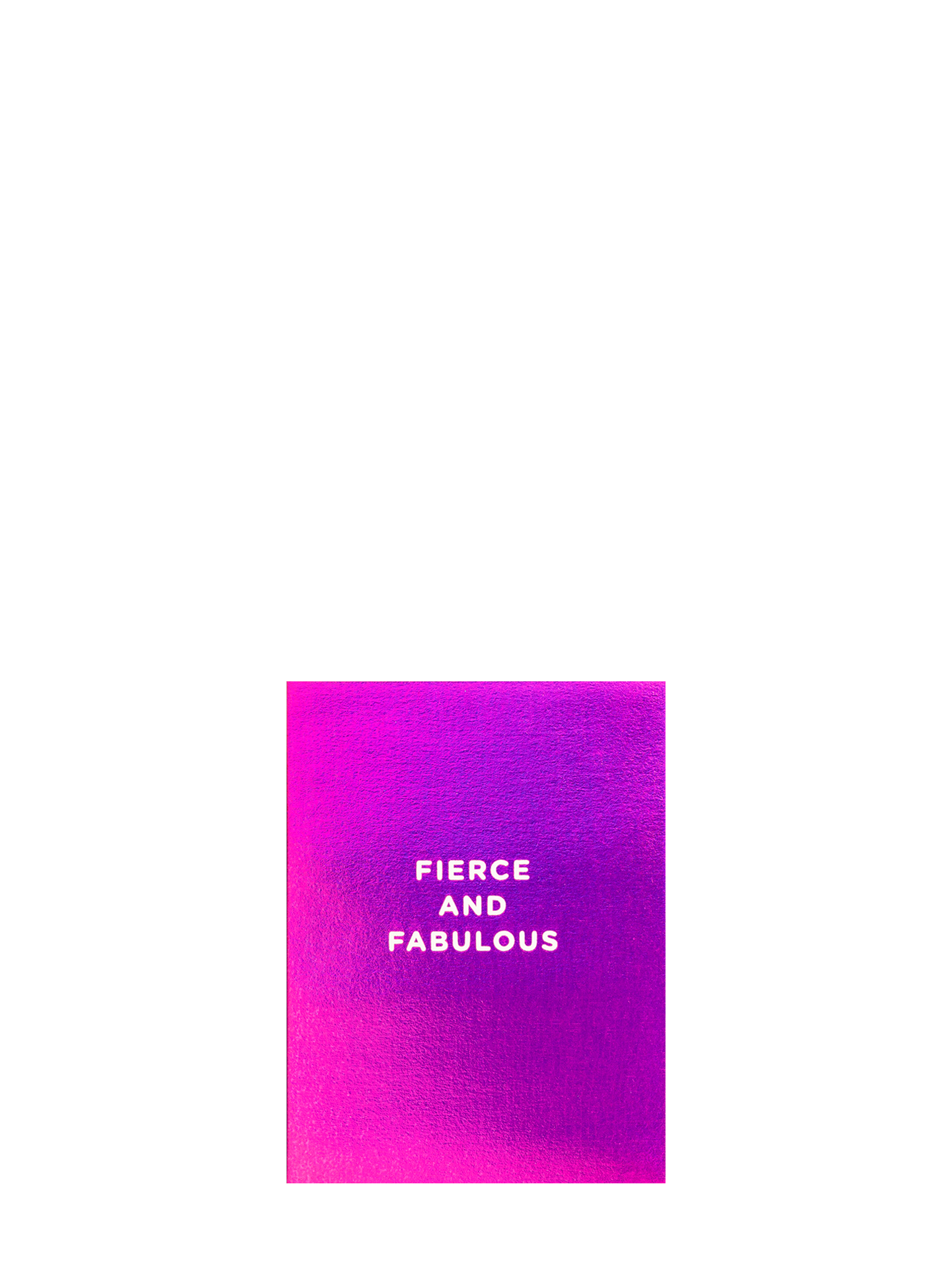 Fierce fab shiny pink love & friendship mini card