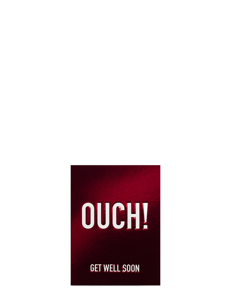 Ouch! Get well soon, mini sympathy card