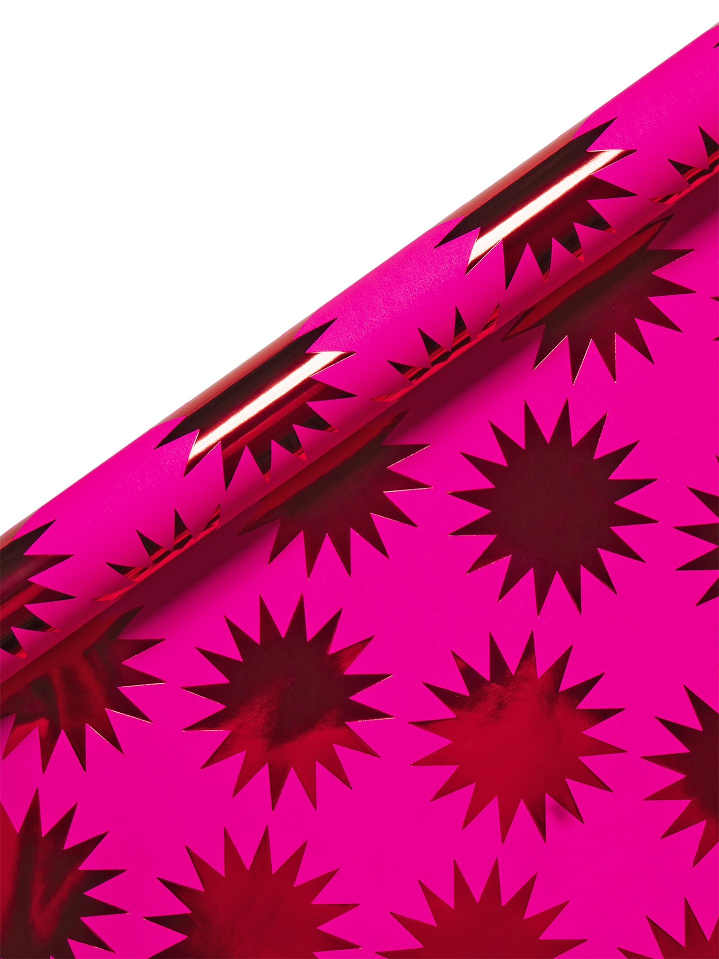 Red foil and pink Frankincence gift paper roll by Kelly Hyatt