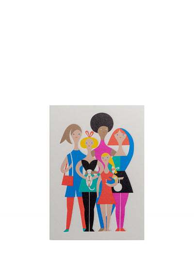 Girls ilustrated card
