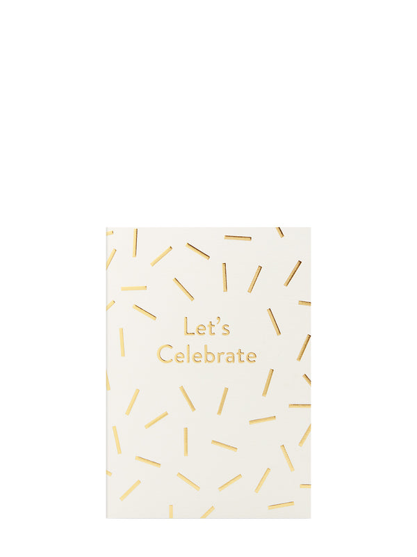 Golden Confetti Let's Celebrate All Occasions Card