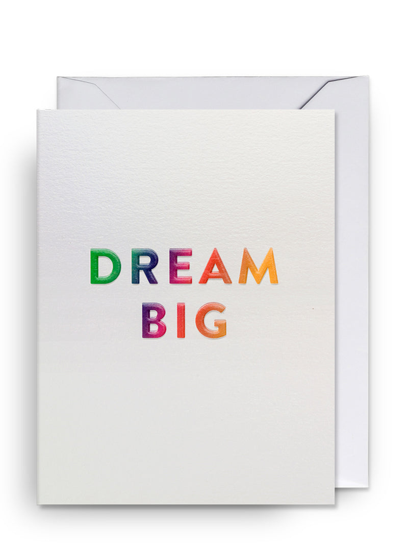 Dream Big, mini encouragement minni card